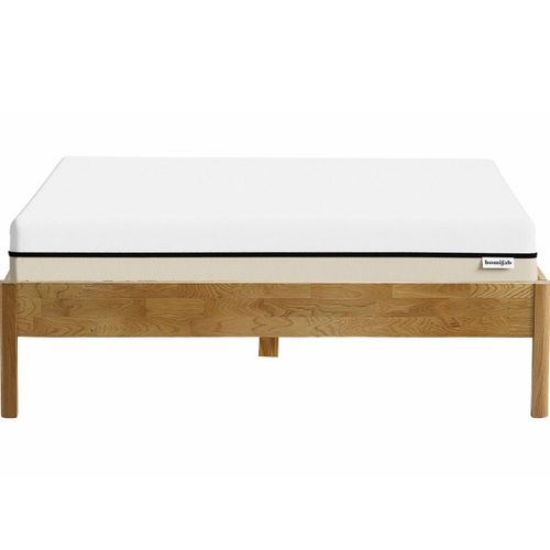 Lit 160x200 En Chêne Massif + Matelas Hybride