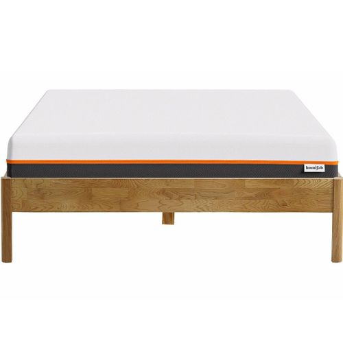 Lit 160x200 En Chêne Massif + Matelas Double Confort