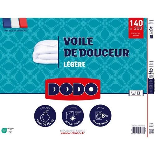 Couette Dodo Voile De Douceur Ultra-Légère 100 G/M² Blanche 140 X 200 Cm