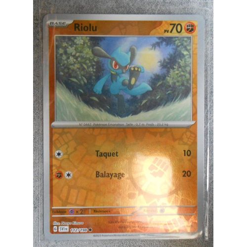 Riolu Reverse 112/198 - Sv1 - Ecarlate & Violet - Vf