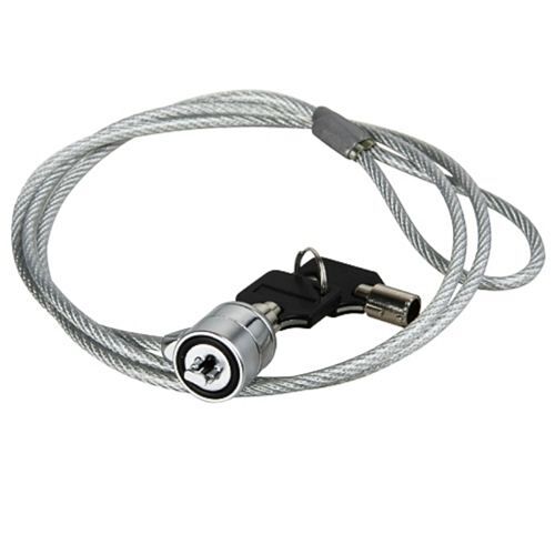 INSTEN® Câble Chaîne Antivol Anti-vol Cadenas de Sécurité Universel avec 2 Clés Clefs Pour Ordinateur PC Portable & MacBook, Argent Silver
