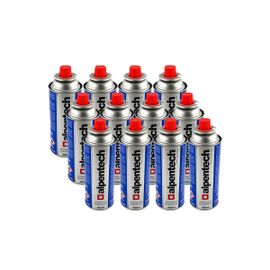 Pack de 12 cartouche gaz ALPENTECH 227g butane Bouteille de gaz UN2037 pour réchauds et désherbeurs thermiques