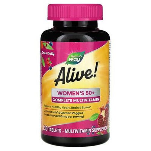 Nature's Way, Alive! Multivitamines Complètes Pour Femmes De 50 Ans Et Plus, 130 Comprimés