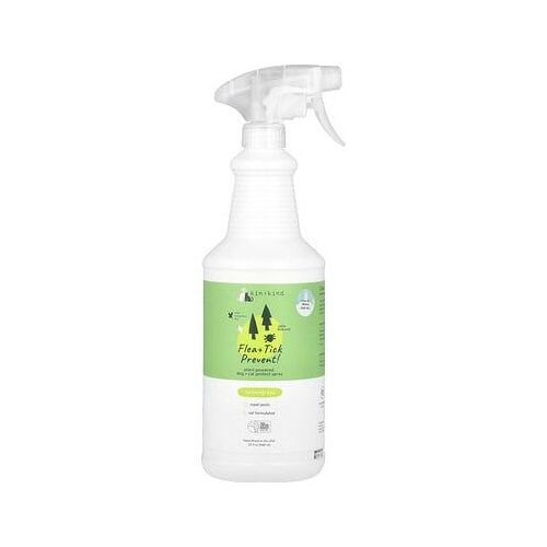 Kin+Kind, Prévenir Les Puces Et Les Tiques !, Spray De Protection Pour Chiens Et Chats À Base De Plantes, Lemongrass, 946 Ml