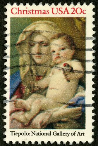 Timbre Christmas Usa 20c Tiepolo National Gallery Of Art