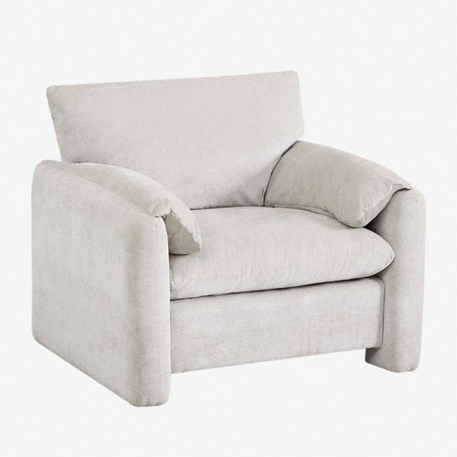 Fauteuil Freddy Chenille Gris Sable