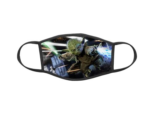 Masque En Tissu Lavable Personnalisé Collection Geek Star Wars Yoda Ref 0030