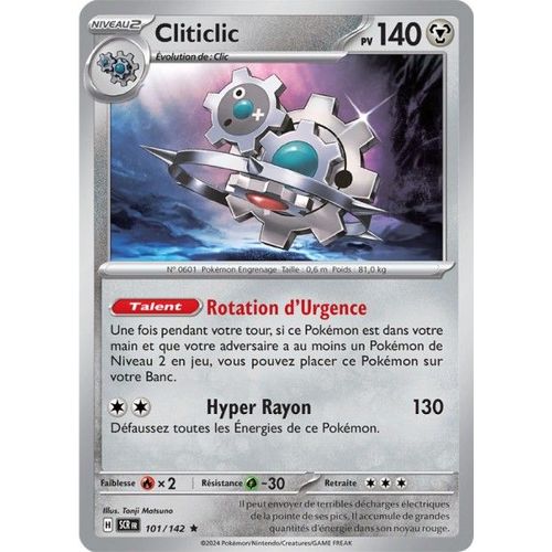 Carte Pokémon - Cliticlic - 101/142 - Holo-Rare - Ev7 Couronne Stellaire