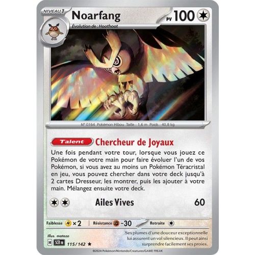 Carte Pokémon - Noarfang - 115/142 - Holo-Rare - Ev7 Couronne Stellaire
