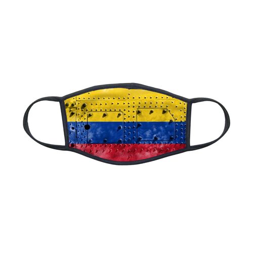 Masque En Tissu Lavable Pour Enfant 8-12 Ans Drapeau Colombie Ref 0053