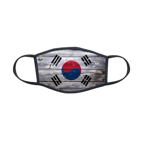 Masque En Tissu Lavable Pour Enfant 8-12 Ans Drapeau Corée Du Sud Ref 0057