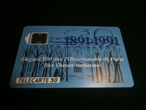 Télécarte 50 Unités Puce Sc4 - Observatoire De Paris 1891-1991 Bleue