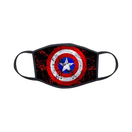 Masque En Tissu Lavable Pour Enfant 8-12 Ans Collection Geek Captain America Design 03