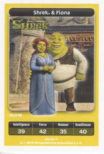Carte De Jeu Carte À Jouer Disney Carrefour Dreamworks Shrek & Fiona 18 / 216