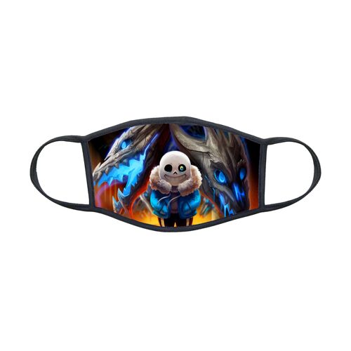 Masque En Tissu Lavable Personnalisé Jeu Vidéo Undertale Sans Mask Réf 1738