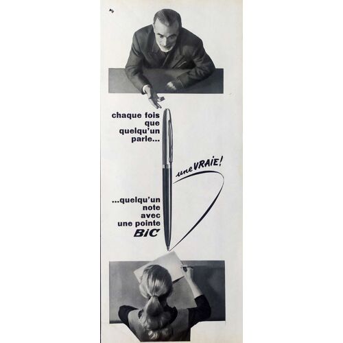 Publicité Papier - Stylo Bic De 1957
