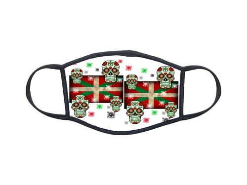 Masque En Tissu Lavable Personnalisé Drapeau Pays Basque Réf 1418