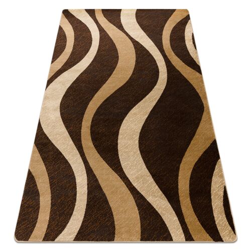 250x350 Cm Tapis Royal G3565 Vagues - Marron / Beige