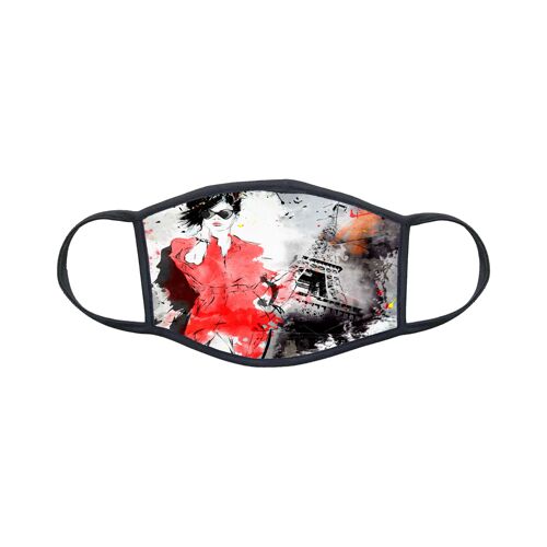 Masque En Tissu Lavable Personnalisé Glamour Fashion Mode Girly Réf 1513