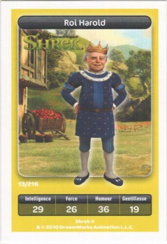 Carte De Jeu Carte À Jouer Disney Carrefour Dreamworks Shrek Roi Harold 13 / 216