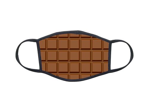 Masque En Tissu Lavable Personnalisé Macro Chocolat Réf 1215