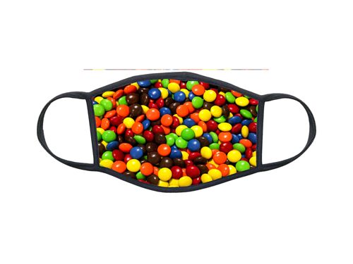 Masque En Tissu Lavable Personnalisé Macro Bonbon Réf 1208