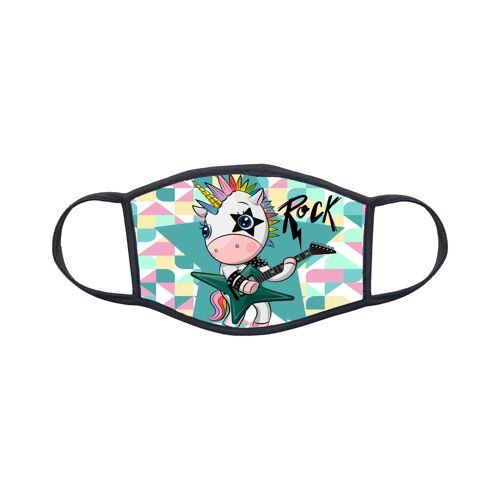 Masque En Tissu Lavable Personnalisé Licorne Réf 1037