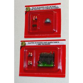 Asterix Obelix Le Village Hachette Collections 2 lots de figurine écoliers banc palissade albert renée goscinny 2016