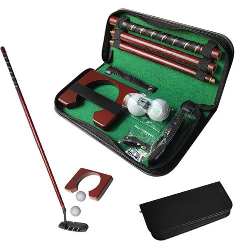 Ensemble De Putter De Golf, Mini Équipement De Golf Portable, Kit D'entraînement Avec Boule De Putter Amovible Pour Intérieur/Extérieur