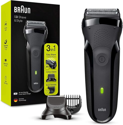 Braun Series 3 300 Bt Rasoir Électrique Barbe Noir