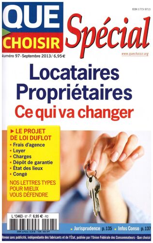 Que Choisir Special 97 Locataires-Proprietaires : Ce Qui Va Changer