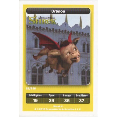 Carte Carrefour Dreamworks. Shrek. Dranon 22 /216