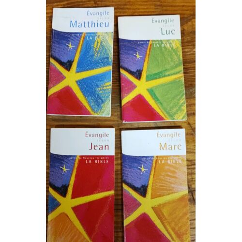 Partie Du Nouveau Testament Matthieu, Luc, Jean Et Marc Lot De Quatre Livres
