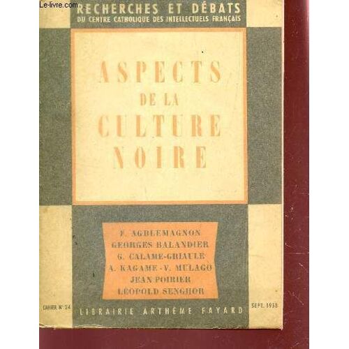 24 Aspects De La Culture Noire / Collection Recherches Et Debats.