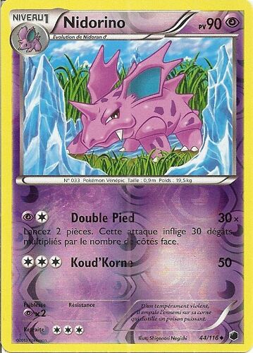 Nidorino 44/116 Réverse - Glaciation Plasma