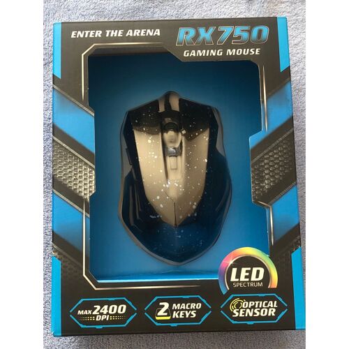 Gaming mouse avec LED, marque RX750 optical sensor
