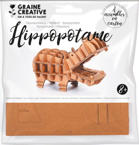 Maquette Carton Hippopotame