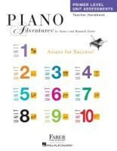 Primer Level Unit Assessments Teacher Handbook - Piano Adventures By Nancy And Randall Faber