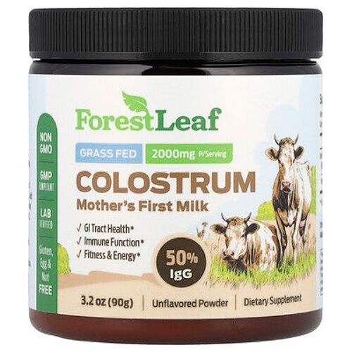 Forest Leaf, Poudre De Colostrum, Mother's First Milk, Non Aromatisé, 90 G 