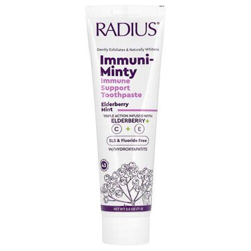 Radius, Immun-Minty, Dentifrice Pour Le Soutien Immunitaire, Baie De Sureau Et Menthe, 71 G 