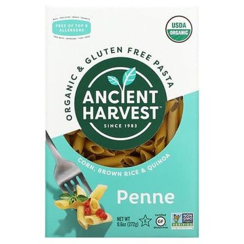 Ancient Harvest, Pâtes Biologiques Et Sans Gluten, Pennes, Maïs, Riz Complet Et Quinoa, 272 G 