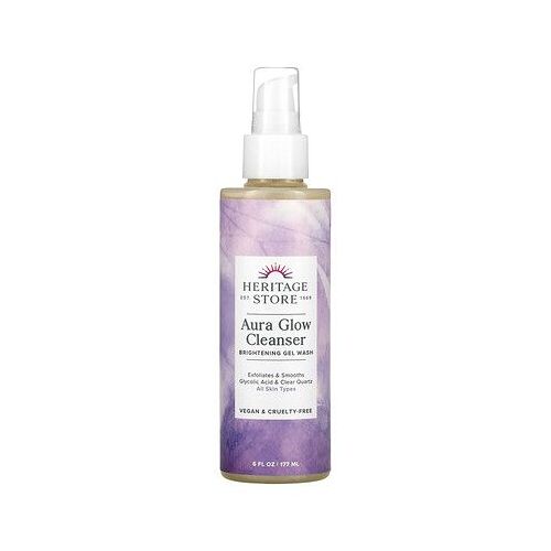 Heritage Store, Aura Gel Nettoyant, Gel Nettoyant Éclaircissant, 177 Ml 