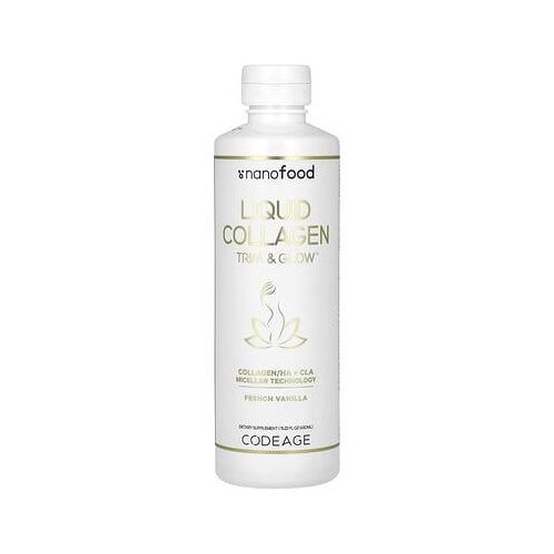 Codeage, Nanoaliments, Collagène Liquide, Hydratation Et Éclat, Vanille Française, 450 Ml 