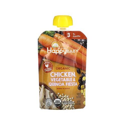 Happy Family Organics, Happy Baby, 7 Mois Et Plus, Poulet Biologique, Légumes Et Quinoa Fiesta, 99 G