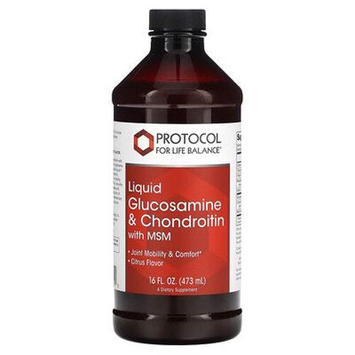 Protocol For Life Balance, Glucosamine Et Chondroïtine Liquides Avec Msm, Agrumes, 473 Ml 