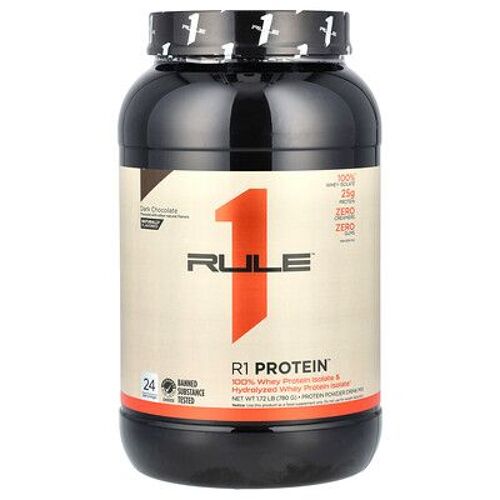Rule One Proteins, Mélange À Boire En Poudre De Protéines R1, Chocolat Noir, 780 G