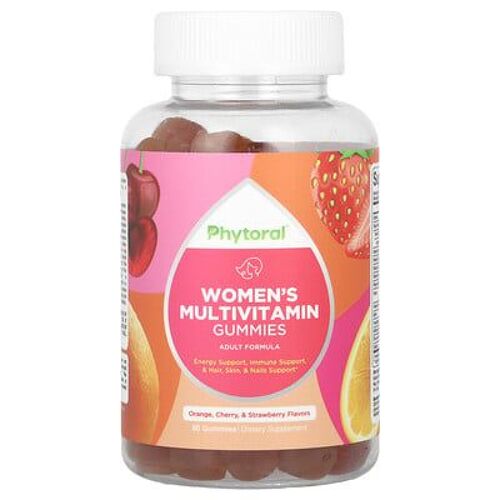 Phytoral, Gommes Multivitaminées Pour Femmes, Orange, Cerise Et Fraise, 90 Gommes