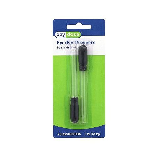 Ezy Dose, Compte-Gouttes Pour Les Yeux/Les Oreilles En Verre, 2 Pièces 
