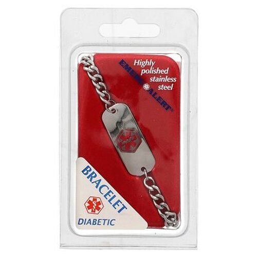 Emerge-Alert, Bracelet médical, Diabétique, 1 fils