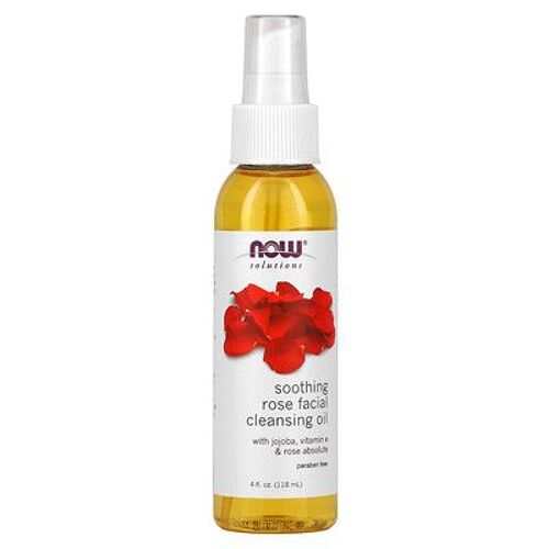 Now Foods, Solutions, Huile Nettoyante Apaisante Pour Le Visage À La Rose, 118 Ml 